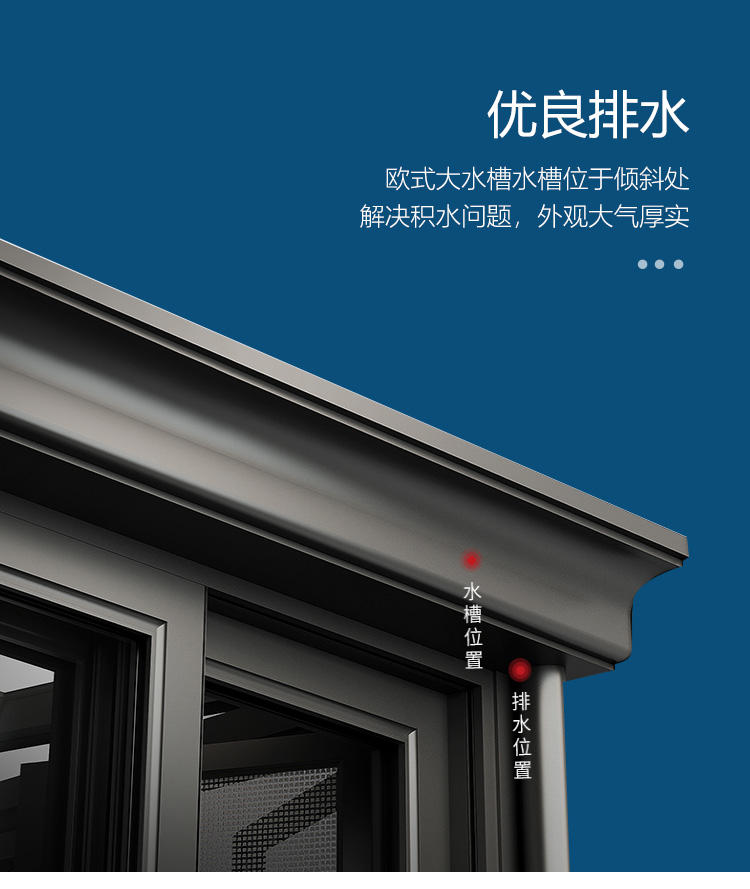 天津阳光房别墅封露台阳台隔音保温烤漆钢全铝异型顶玻璃雨棚花房(图6)