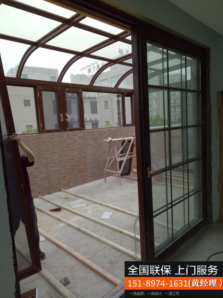 常州无锡苏州欧式阳光房露台断桥铝合金门窗封阳台别墅玻璃房定制(图59)