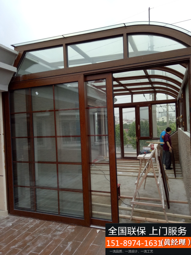 常州无锡苏州欧式阳光房露台断桥铝合金门窗封阳台别墅玻璃房定制(图58)