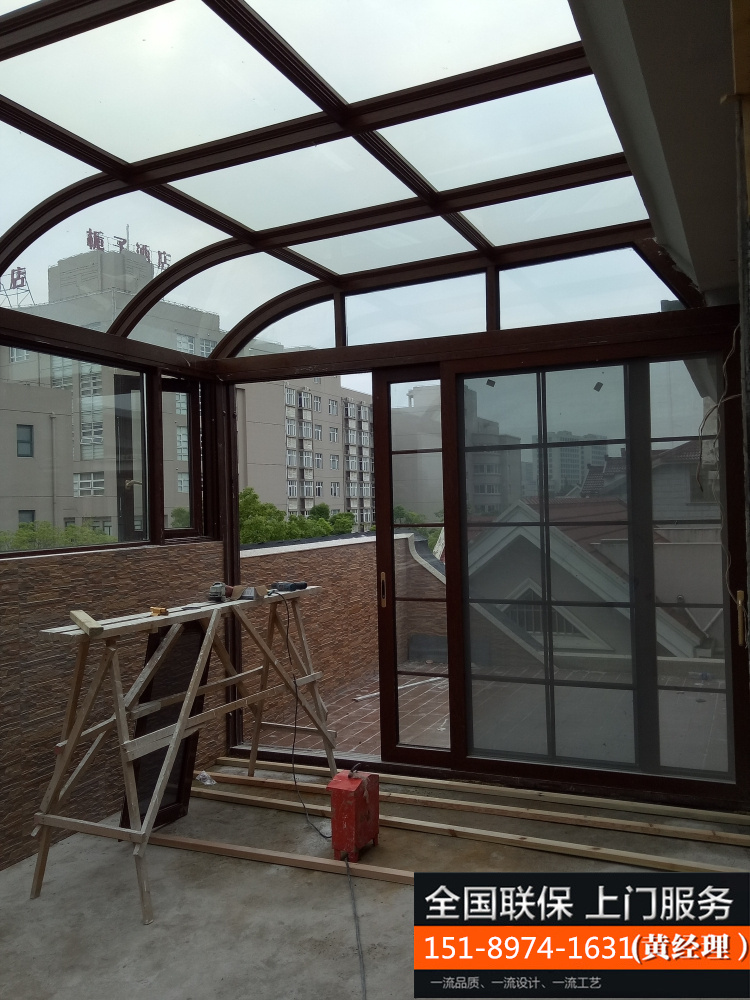 常州无锡苏州欧式阳光房露台断桥铝合金门窗封阳台别墅玻璃房定制(图56)