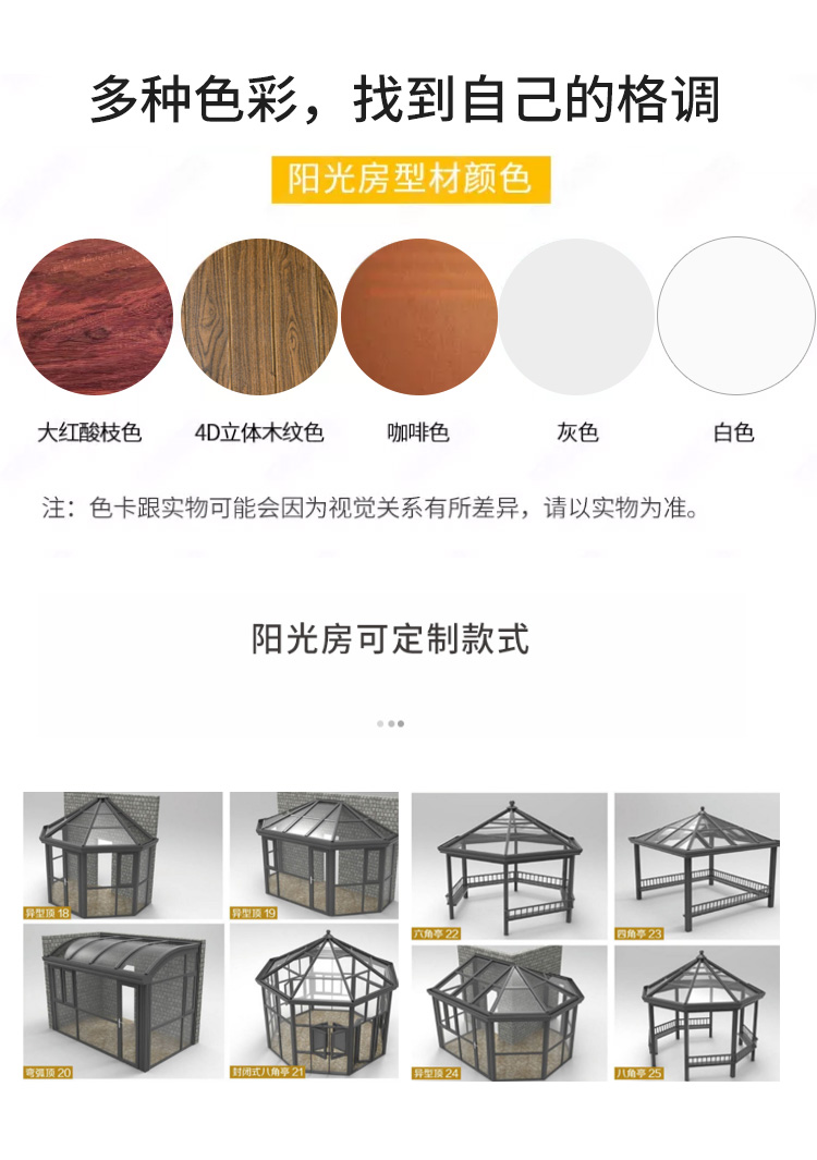 天津断桥铝门窗封露台钢结构铝合金耐力板阳光房遮阳雨棚隔热玻璃(图11)