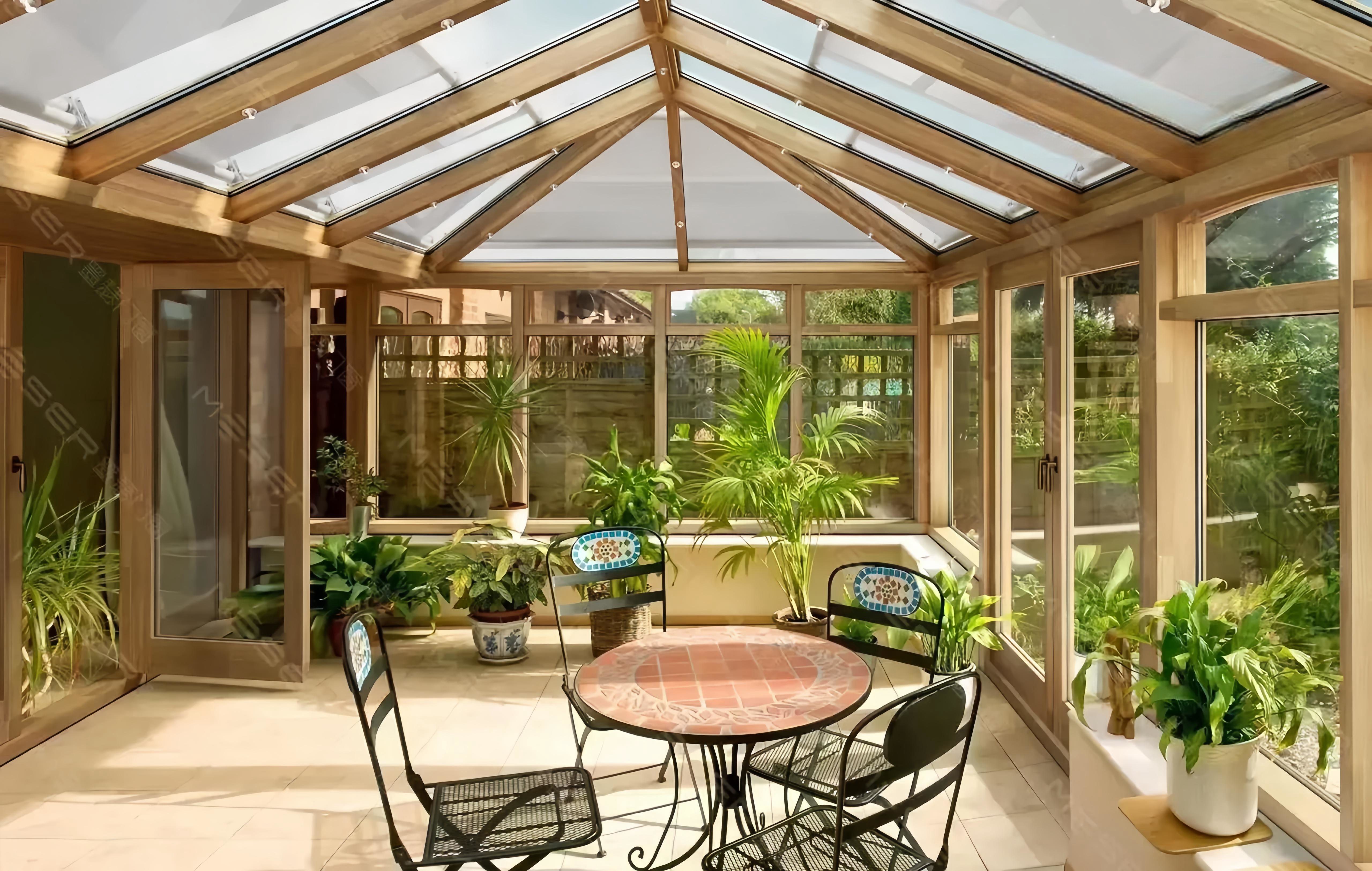 铝包木实木系统阳光房断桥铝合金窗钢化玻璃隔音保温隔热门窗定制(图16)