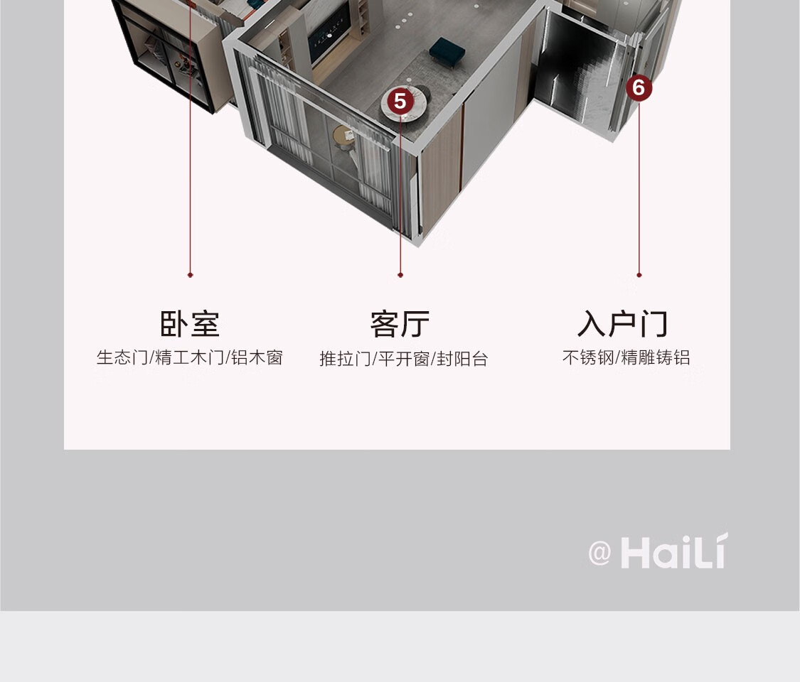 海骊HAILIDW户外庭院别墅平台露台铝包木阳光房断桥铝合金系统窗(图8)