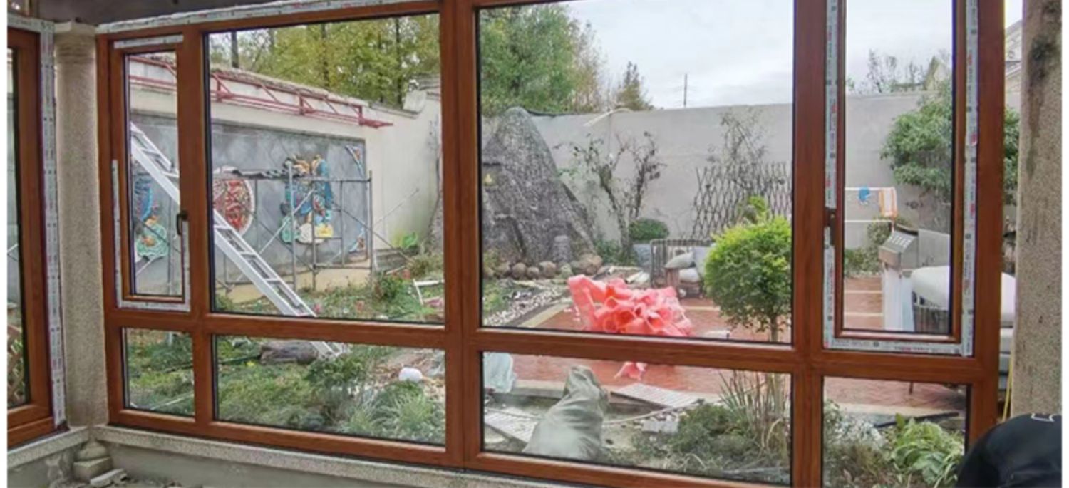 豪华铝包木门窗德式木包铝门窗纯实木门窗断桥铝隔音窗玻璃阳光房(图16)