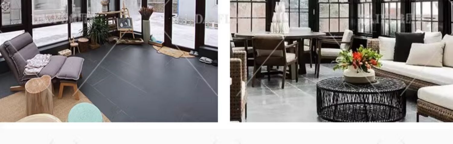 安徽私人订制阳光房铝包木门窗断桥铝钢结构中空玻璃隔音露台平台(图6)