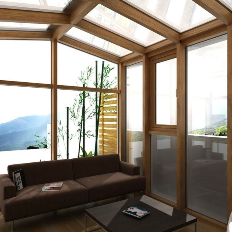 戴菲莱别墅中欧式铝包木阳光房保温隔热隔音封阳台钢结构断桥铝合(图5)