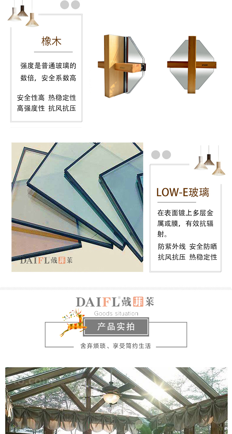 铝包木门窗别墅高端花园阳光房实木密封隔音窗铝木三层钢玻璃窗户(图13)