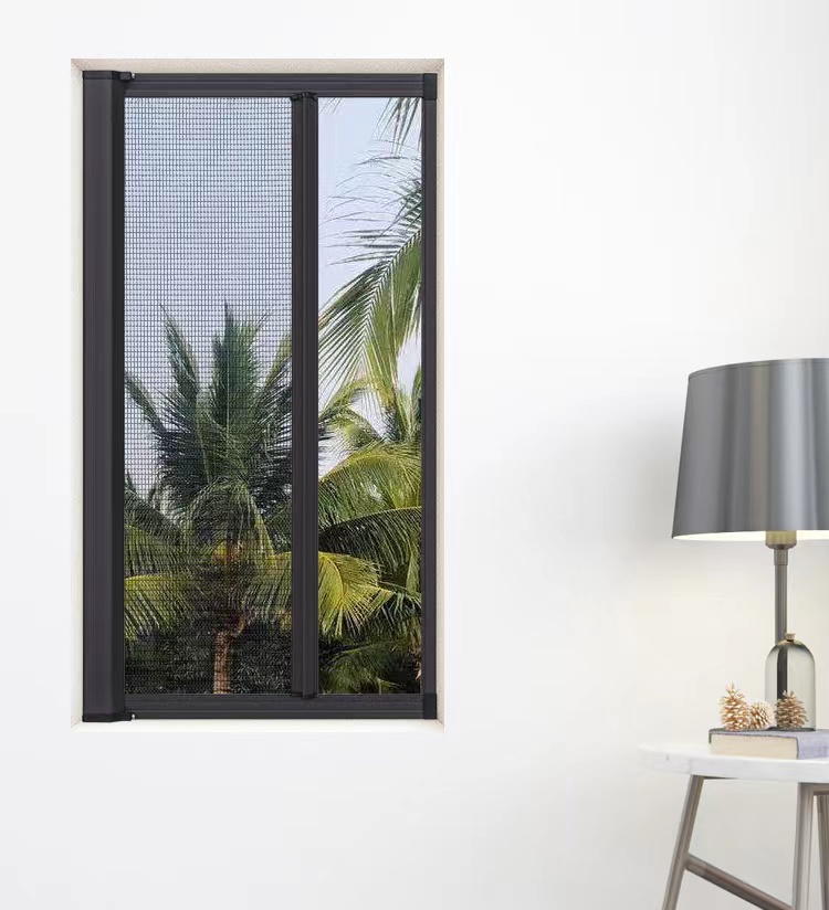 苏州高透隐形防蚊纱窗卷筒推拉式金刚网纱窗铝合金沙窗门伸缩定制(图6)