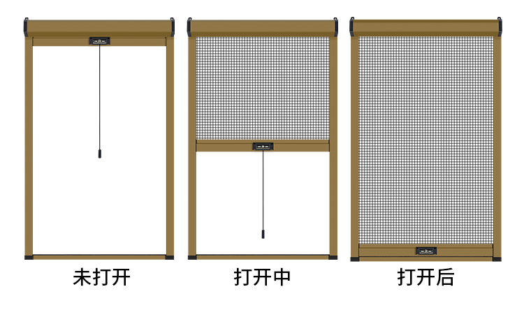 可拆洗隐形纱窗卷筒式上下拉推拉伸缩高透防蚊回卷纱窗网自装定制(图4)