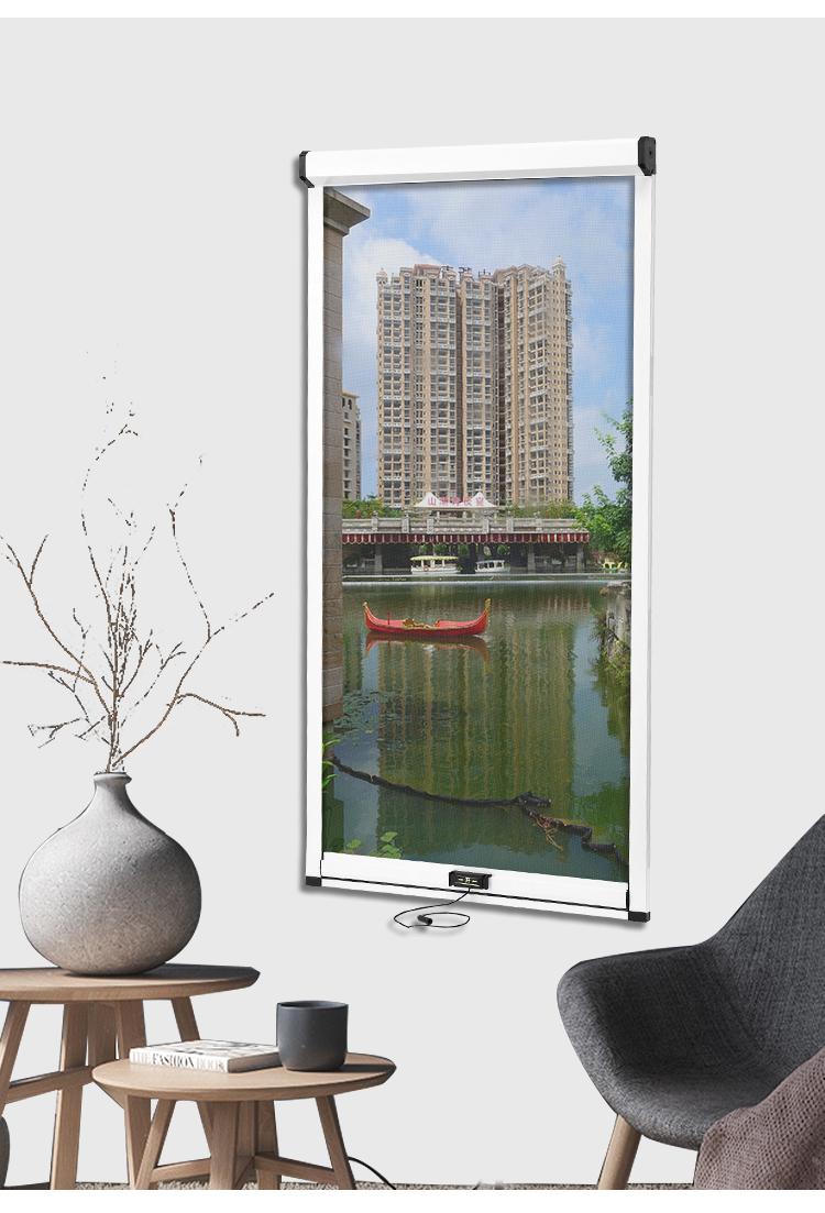 定制纱窗自粘卷筒式免打孔铝合金窗纱高透隐形可拆洗上下拉防蚊虫(图8)