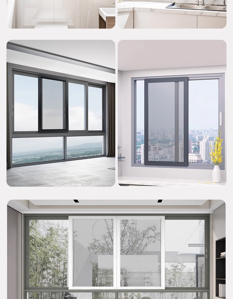 成品纱窗可推拉式防盗防蚊网平移沙窗不锈钢窗框铝合金定制金刚网(图14)