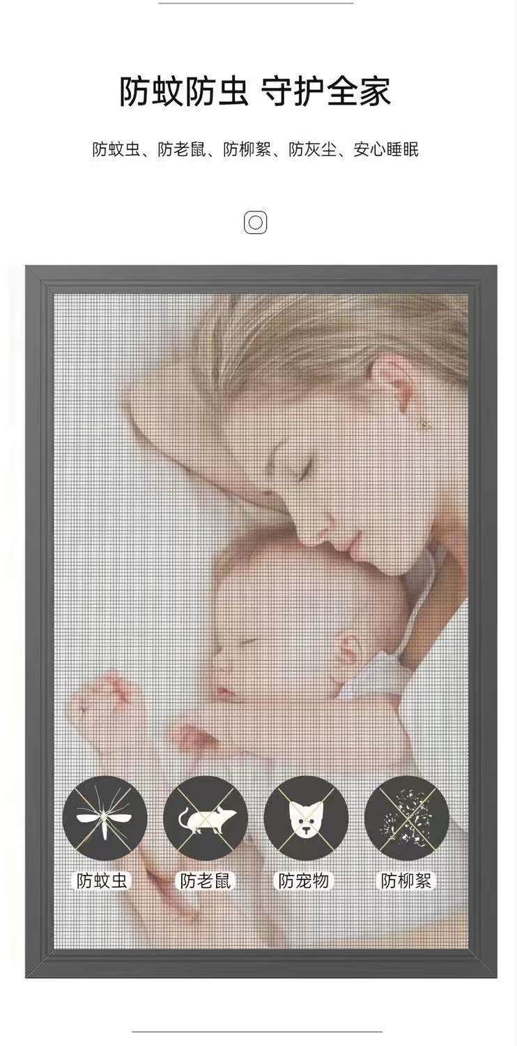 定制铝合金纱窗推拉式自装家用小金刚网塑钢窗纱窗防蚊防鼠高清网(图22)