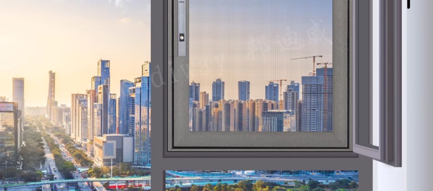 内开窗高透金刚网纱窗免打孔自装防盗防护平开窗户儿童锁防蚊纱窗(图10)