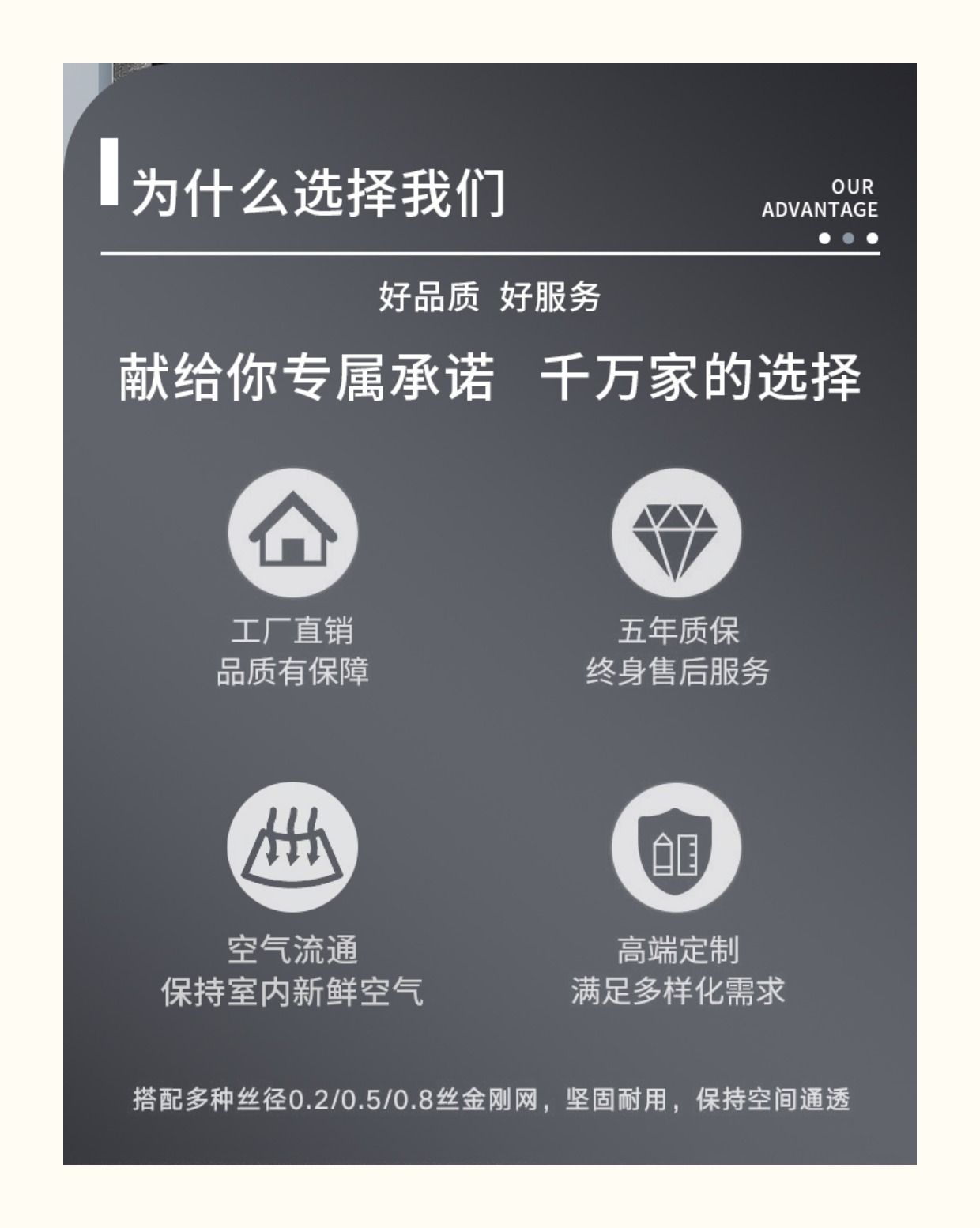 雷森纱窗内平开极窄可拆卸不锈钢高清高透金钢网定制家用防蚊防尘(图7)