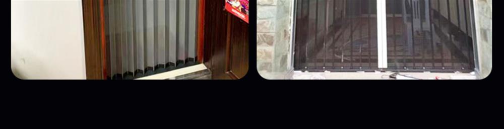 金刚网折叠推拉纱门家用加厚伸缩门隐形带防盗锁折叠铝合金门定制(图4)