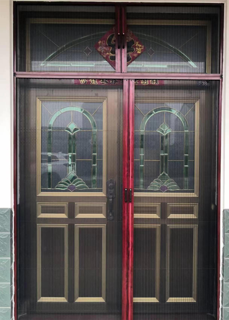 折叠纱门推拉式隐形防蚊门入户门帘铝合金无轨伸缩沙门纱窗免打孔(图22)