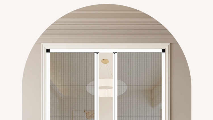 折叠纱门推拉式隐形防蚊门帘家用入户门铝合金无轨伸缩沙门纱窗门(图15)