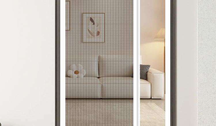 折叠纱门推拉式隐形防蚊门帘家用入户门铝合金无轨伸缩沙门纱窗门(图12)