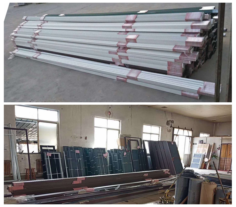 纱门隐形防蚊门推拉折叠式铝合金免打孔自装便携纱窗纱门风琴式(图36)