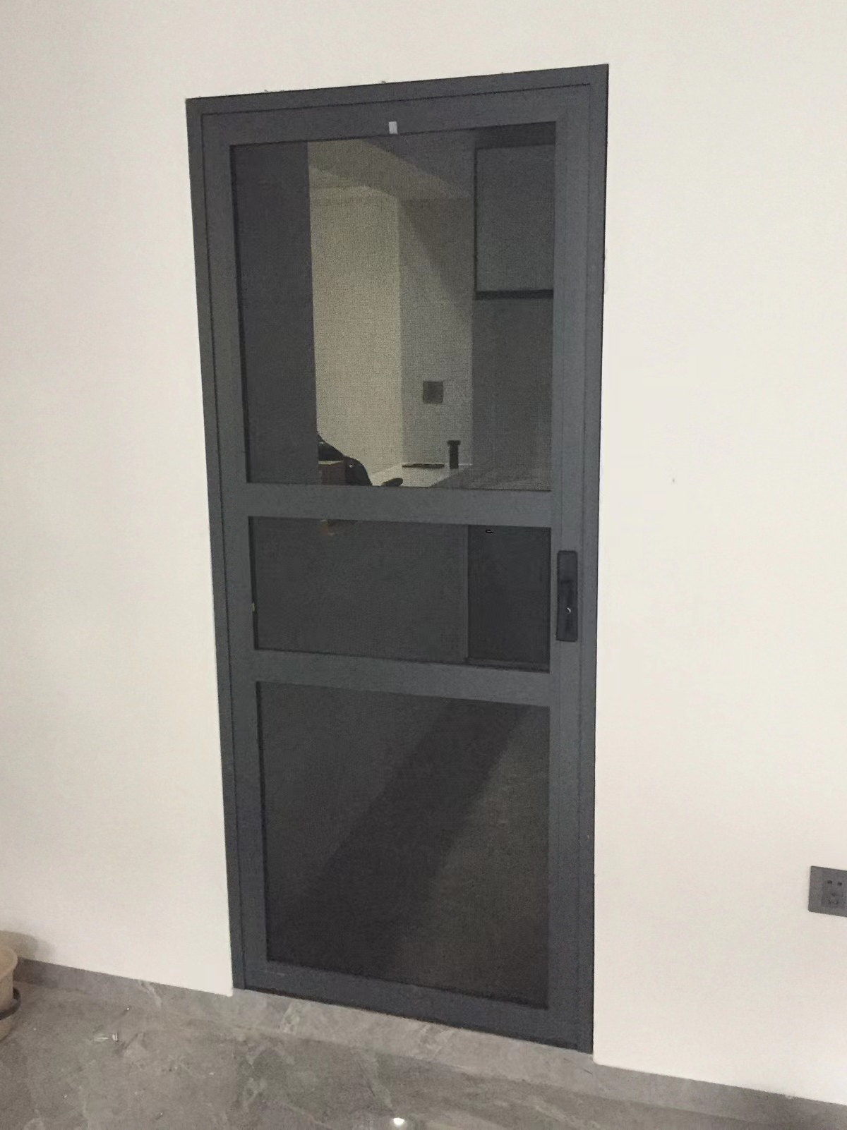 金刚网纱门平开铝合金不锈钢防鼠防蚊高清厂家定制入户大门单开锁(图11)