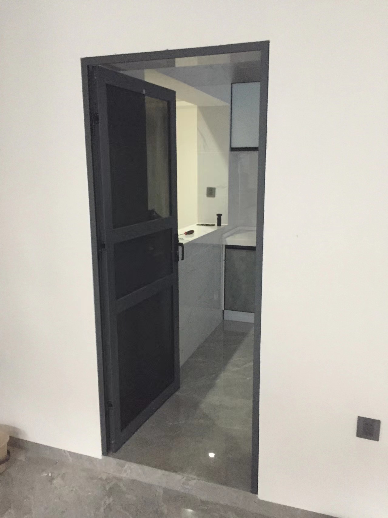 金刚网纱门平开铝合金不锈钢防鼠防蚊高清厂家定制入户大门单开锁(图13)