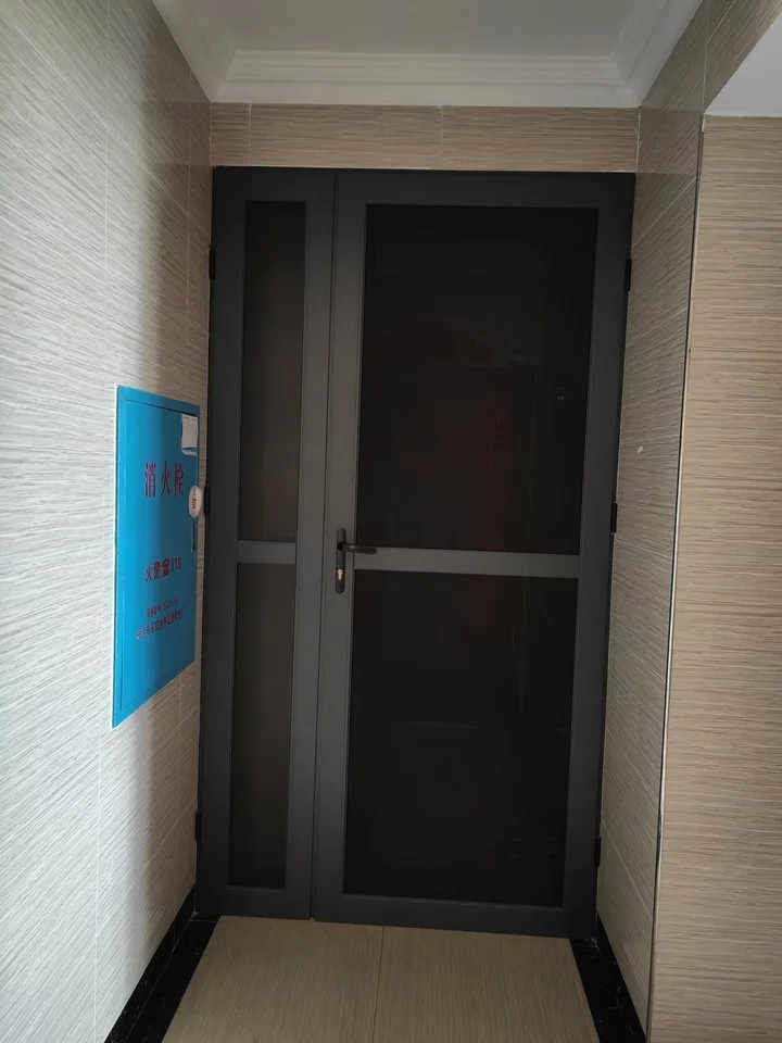金刚网纱门平开铝合金不锈钢防鼠防蚊高清厂家定制入户大门单开锁(图17)