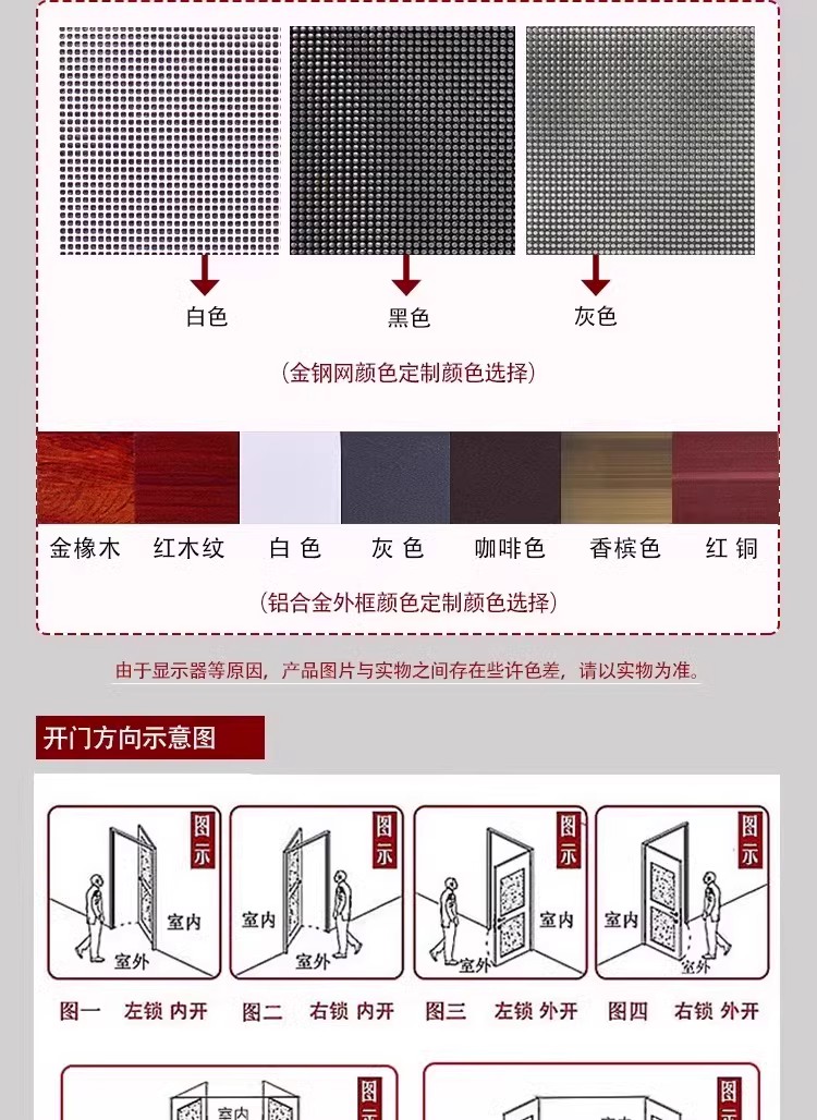 开门式纱窗大门平开式纱门外开门防蚊网沙门门网防蝇门纱网门风门(图10)
