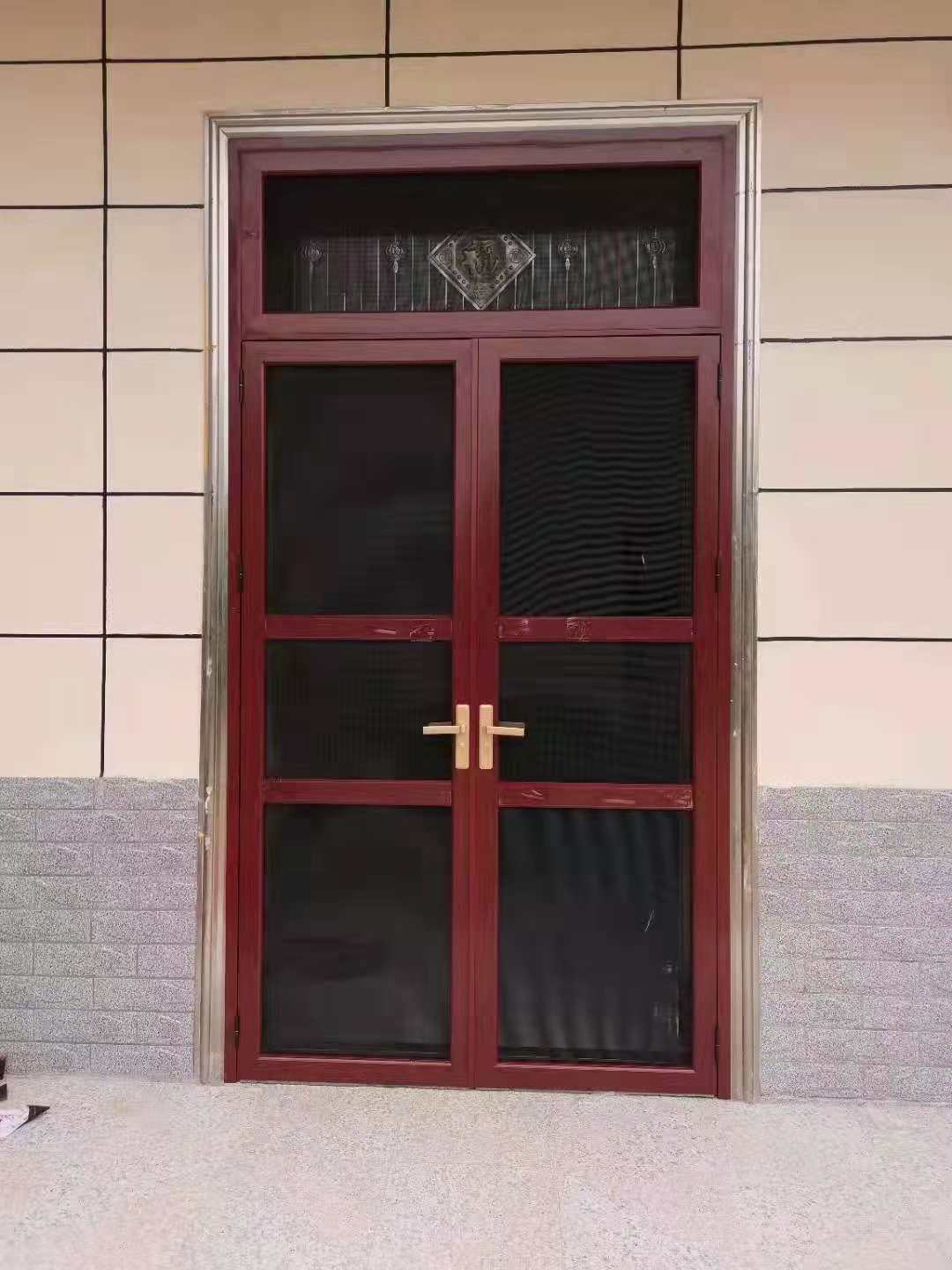 金刚网纱门纱窗平开带锁铝合金不锈钢防蚊防鼠古铜色定制上门高清(图14)