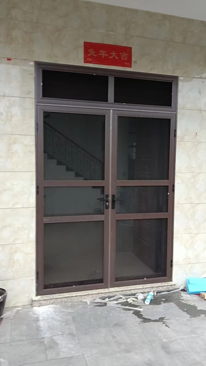 金刚网纱门纱窗平开带锁铝合金不锈钢防蚊防鼠古铜色定制上门高清(图19)