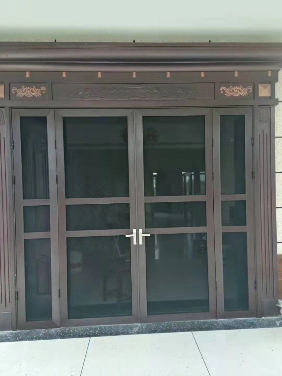 金刚网纱门纱窗平开带锁铝合金不锈钢防蚊防鼠古铜色定制上门高清(图20)