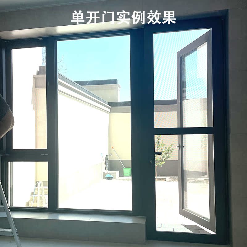纱门防蚊门铝合金平开防猫高透加粗304不锈钢网用不坏单开双开门(图4)