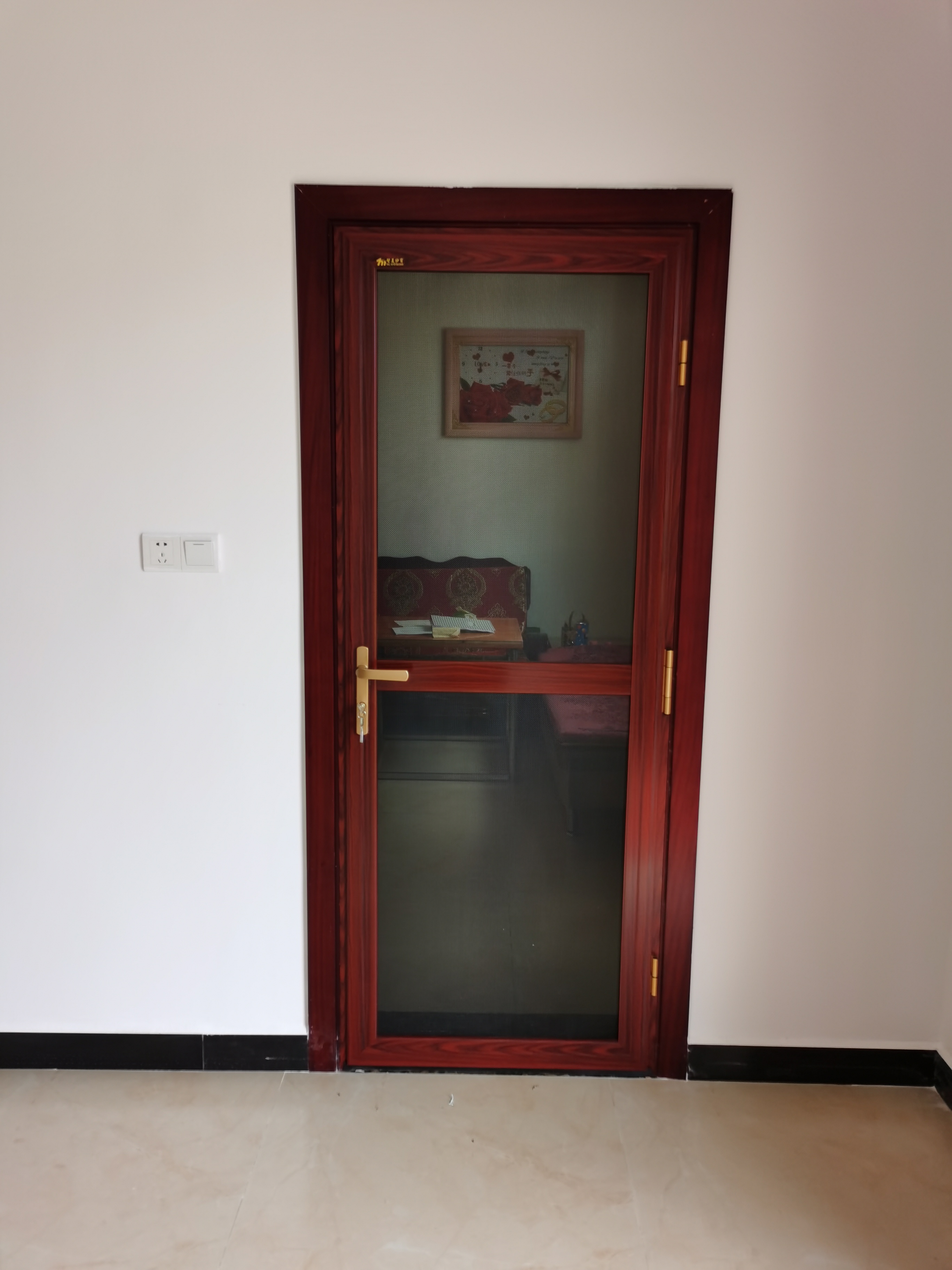 定制铝合金平开防蚊防鼠防盗锁入户纱门 304高清金刚网磁吸自动门(图11)