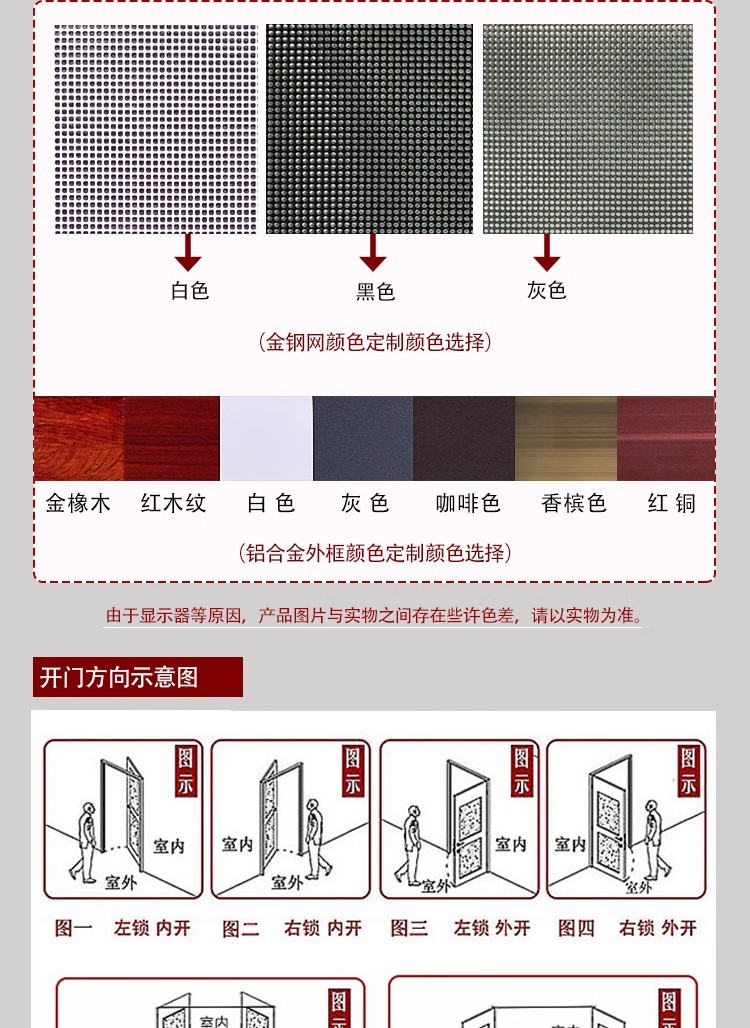 厨房防蝇门帘平开网沙门门外单门推拉门入户门铝合金金刚网纱门。(图10)