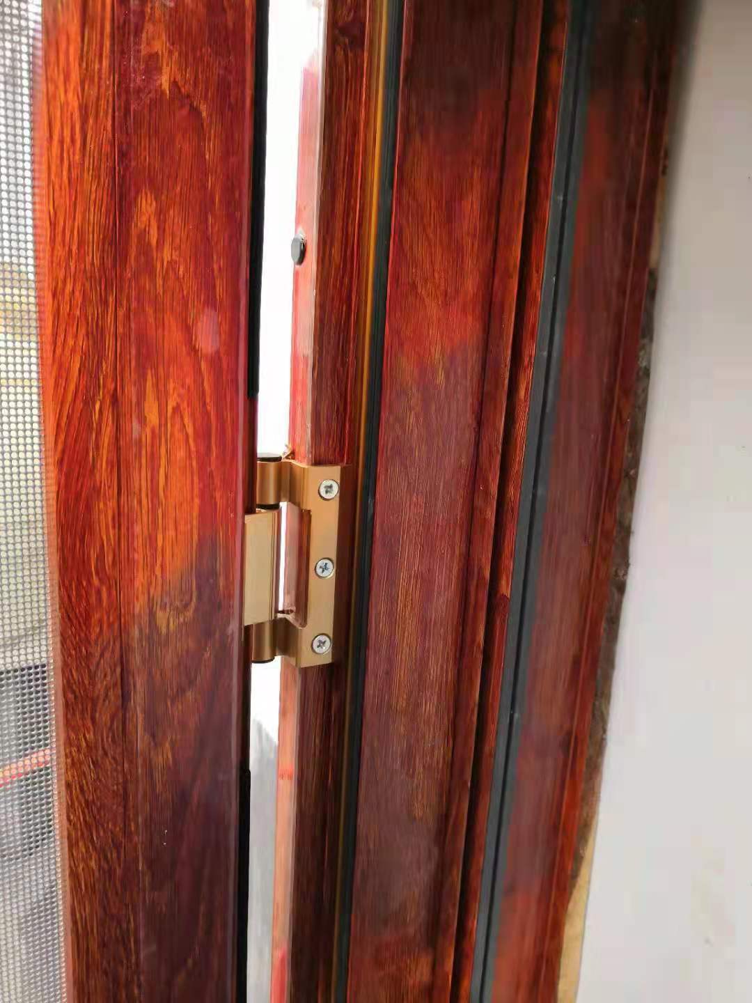 临沂金刚网纱门大门 对开 单开 平开带锁防蚊防盗防鼠铝合金纱门(图10)