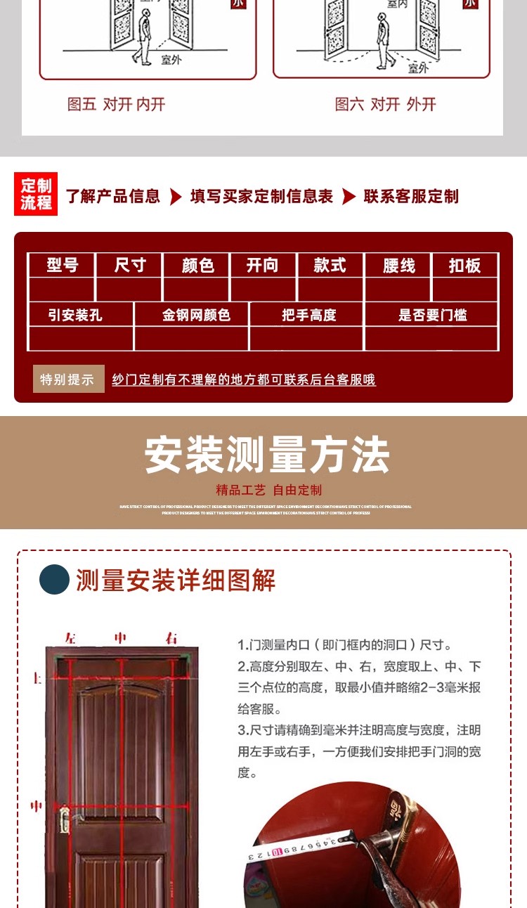 大门纱窗门推拉式定制金刚网平开门农村推拉门高清网厨房防蝇门帘(图11)