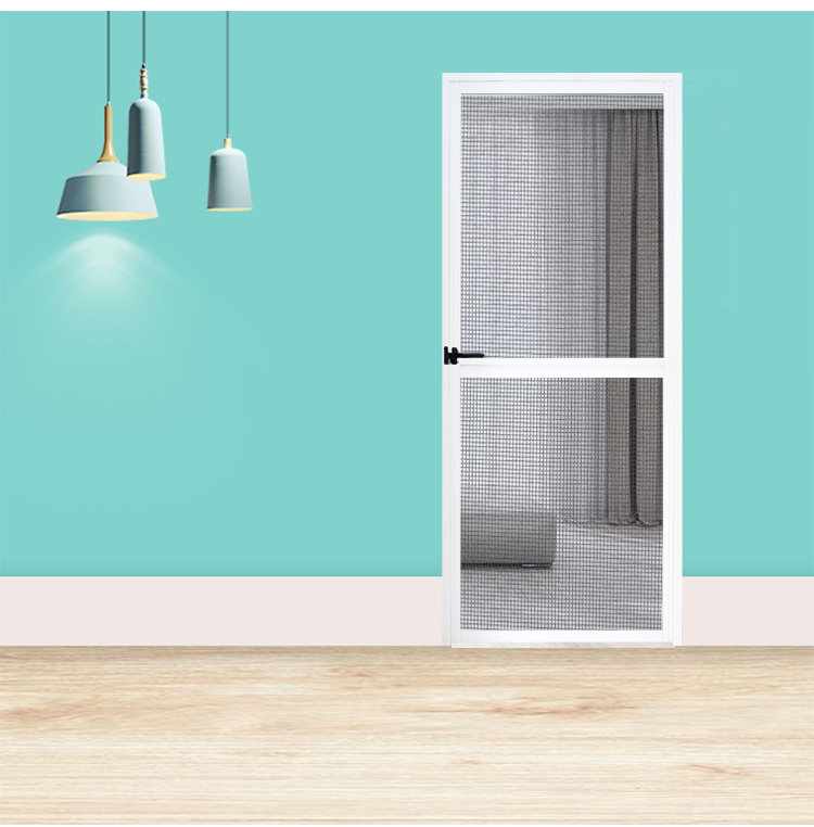 众乐森304金刚网铝合金防蚊防鼠纱门通风防虫防蚁平开带锁纱窗门(图15)