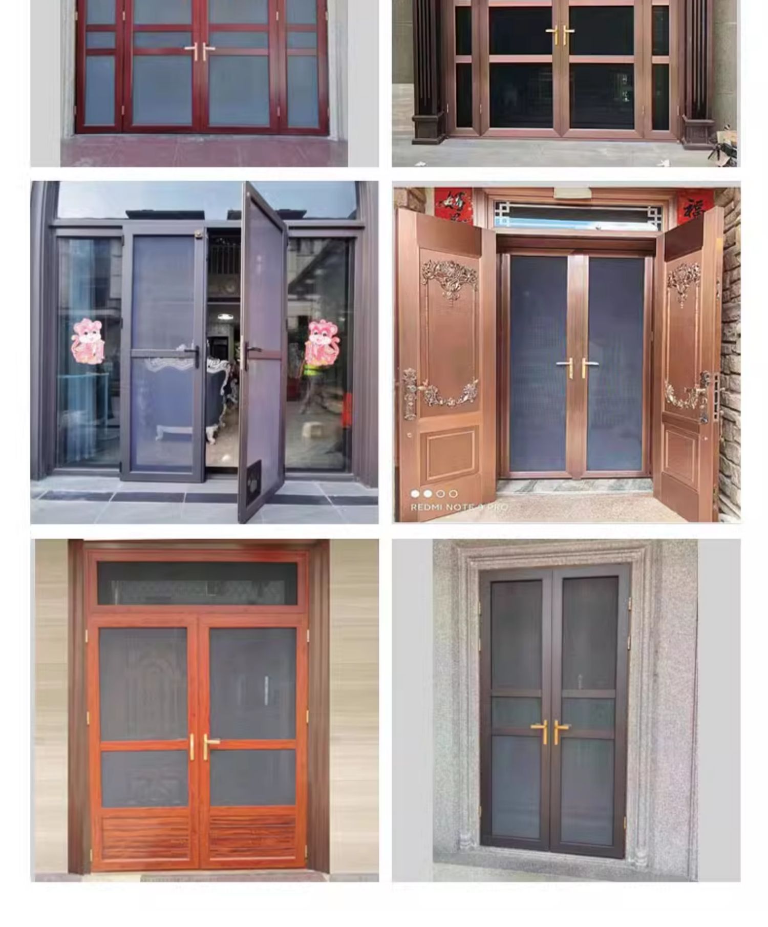 金刚网纱门铝合金防盗门带纱网门防蚊防鼠通风入户平开纱门带锁(图25)