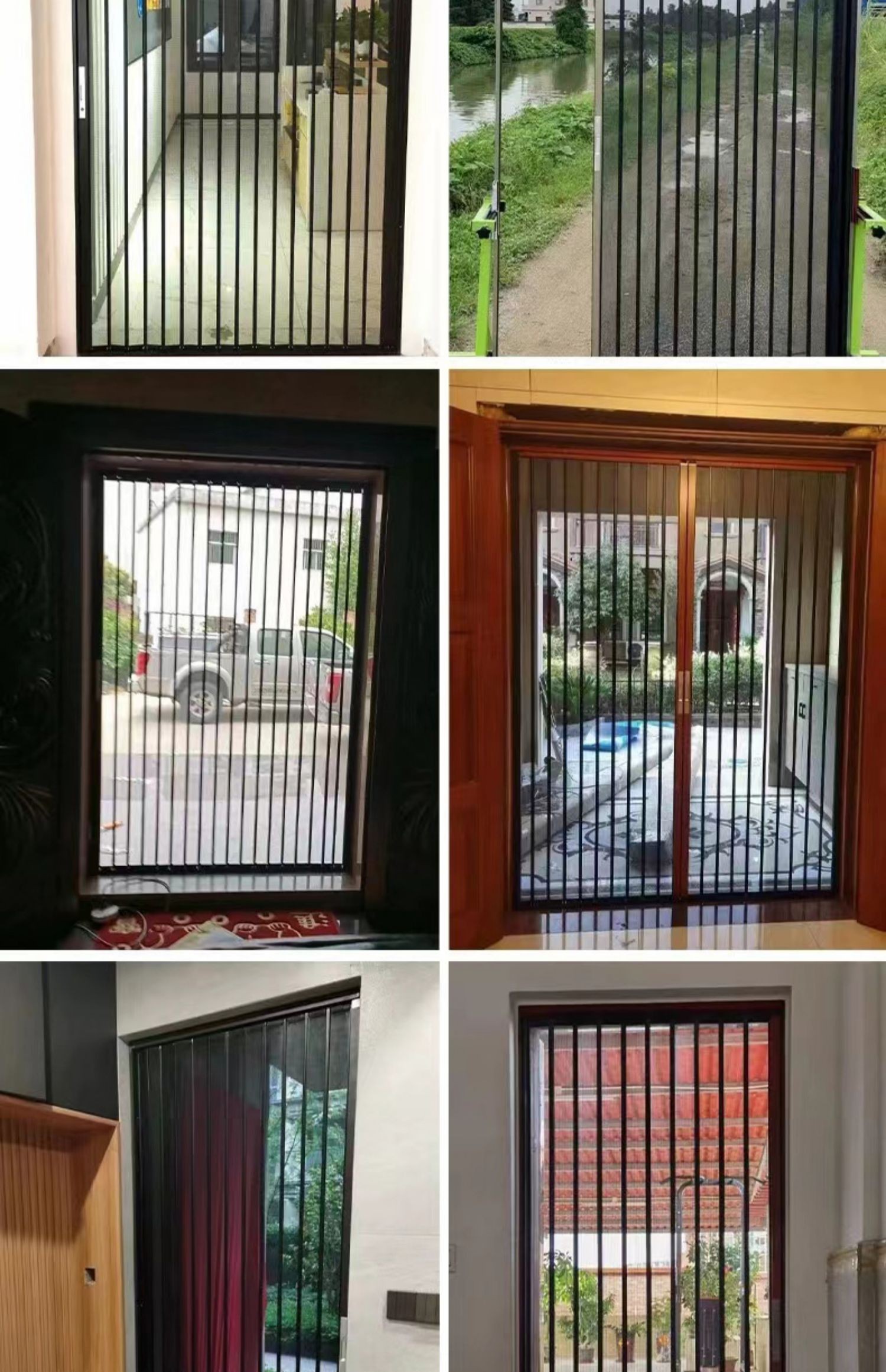 金刚网折叠纱门大门推拉式纱门极窄平网防猫狗老鼠铝合金隐形纱窗(图18)