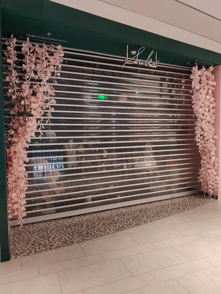 无锡卷帘门定做安装电动遥控车库门别墅家用铝合金商铺透明水晶门(图17)