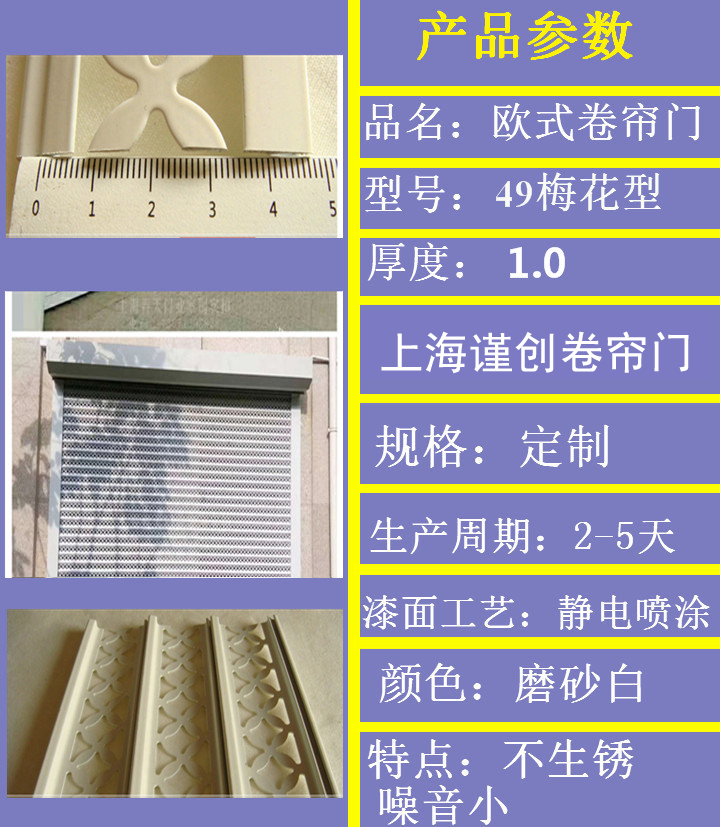 上海电动卷帘门遥控车库门自动铝合金门家用卷闸门商铺防盗门定做(图14)