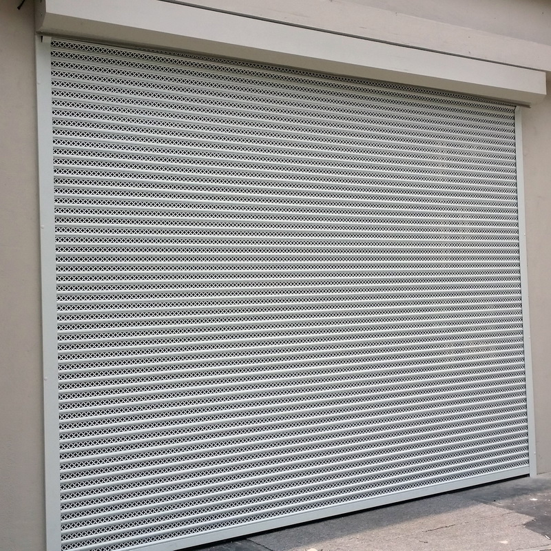 上海铝合金卷帘门电动遥控车库卷帘门定做商铺别墅防盗自动卷闸门(图2)