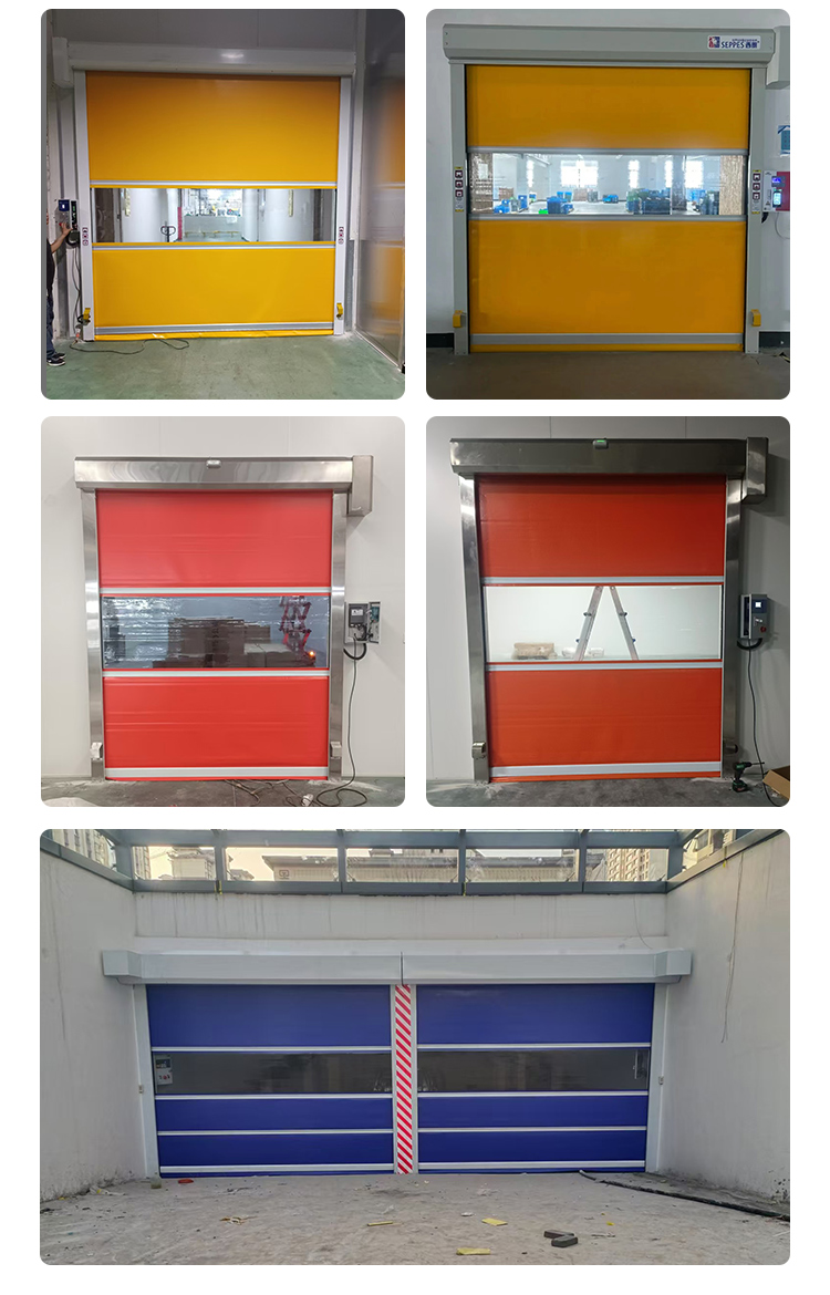 pvc快速卷帘门自动升降门无尘车间工业电动感应门堆积卷闸门定制(图14)