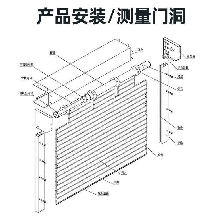 上海电动卷帘门铝合金门卷闸门车库门遥控别墅商铺欧式防盗门定做(图39)