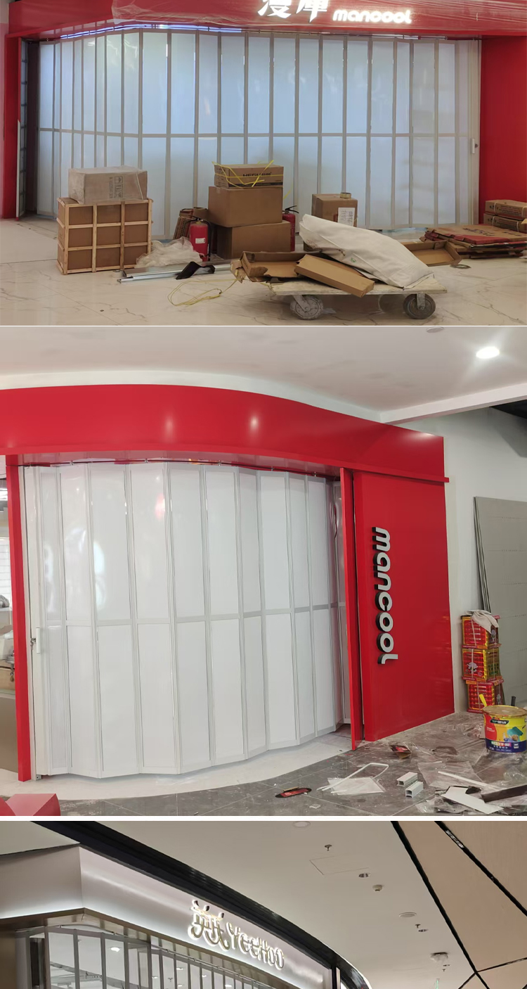 源头厂家卷帘门车库门铝合金电动门水晶折叠门上海卷帘门定做维修(图12)