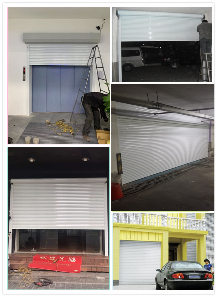合肥卷帘门快速折叠防火抗风水晶伸缩车库翻板电动遥控卷闸(图7)