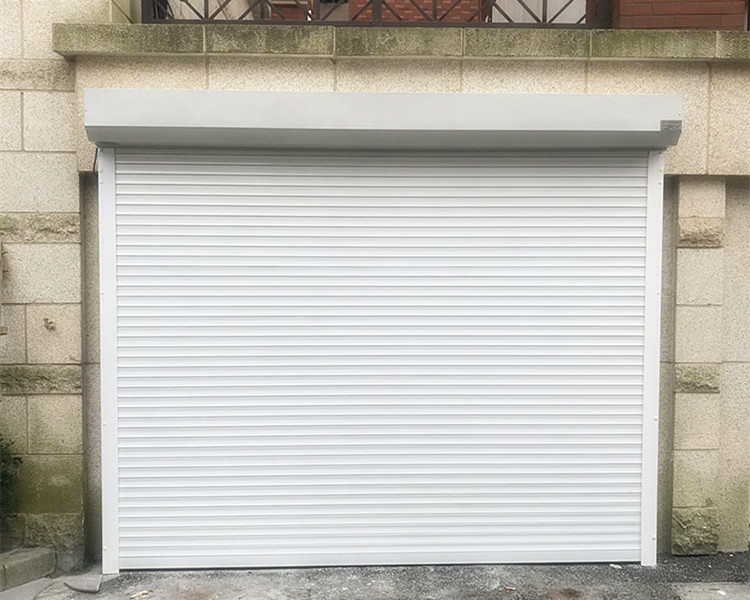 合肥卷帘门快速折叠防火抗风水晶伸缩车库翻板电动遥控卷闸(图9)