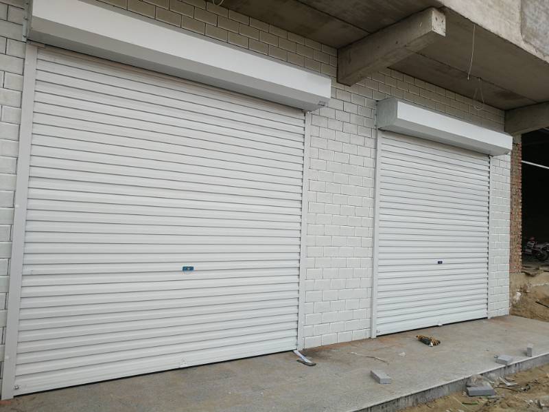 北京安装智能电动铝合金卷帘车库门别墅车库翻板快速门手动卷帘门(图12)