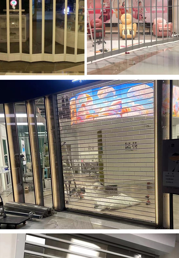 北京直销别墅车库门商铺防盗水晶卷帘门智能铝合金保温电动卷帘门(图30)