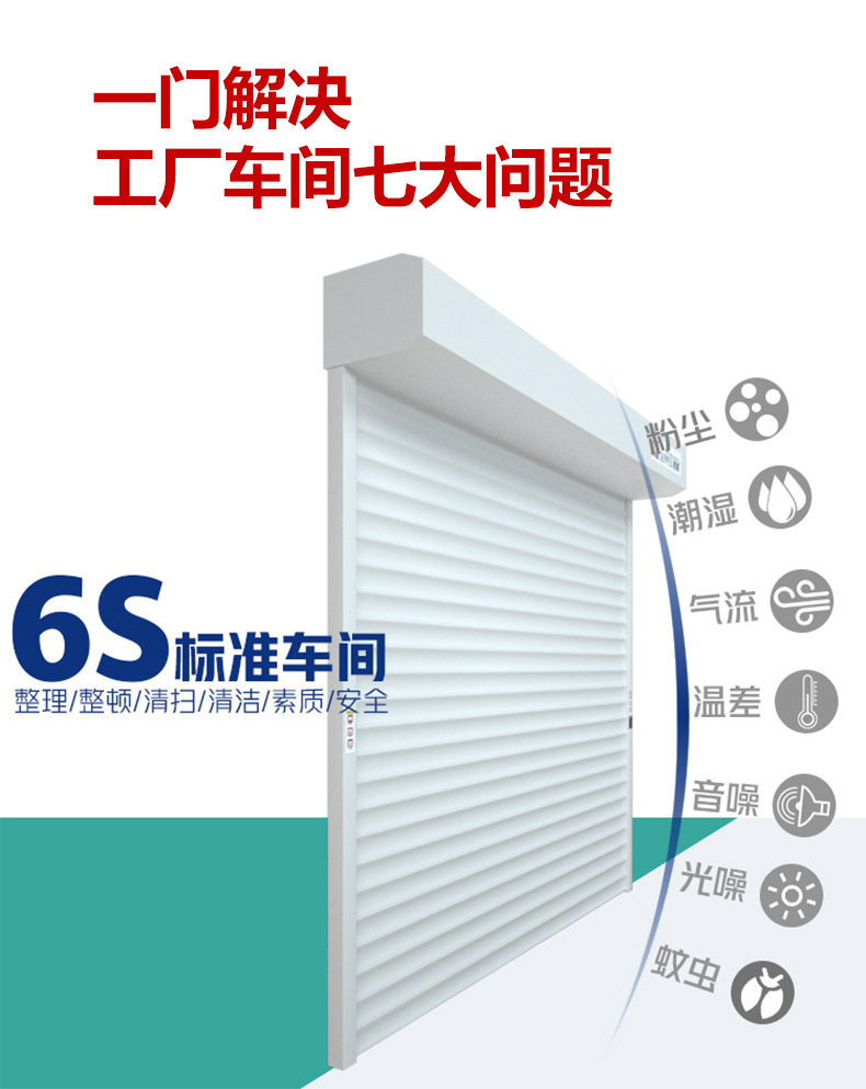 青岛商铺卷帘门电动铝合金卷帘门车库门别墅防盗门抗风卷帘门遥控(图7)