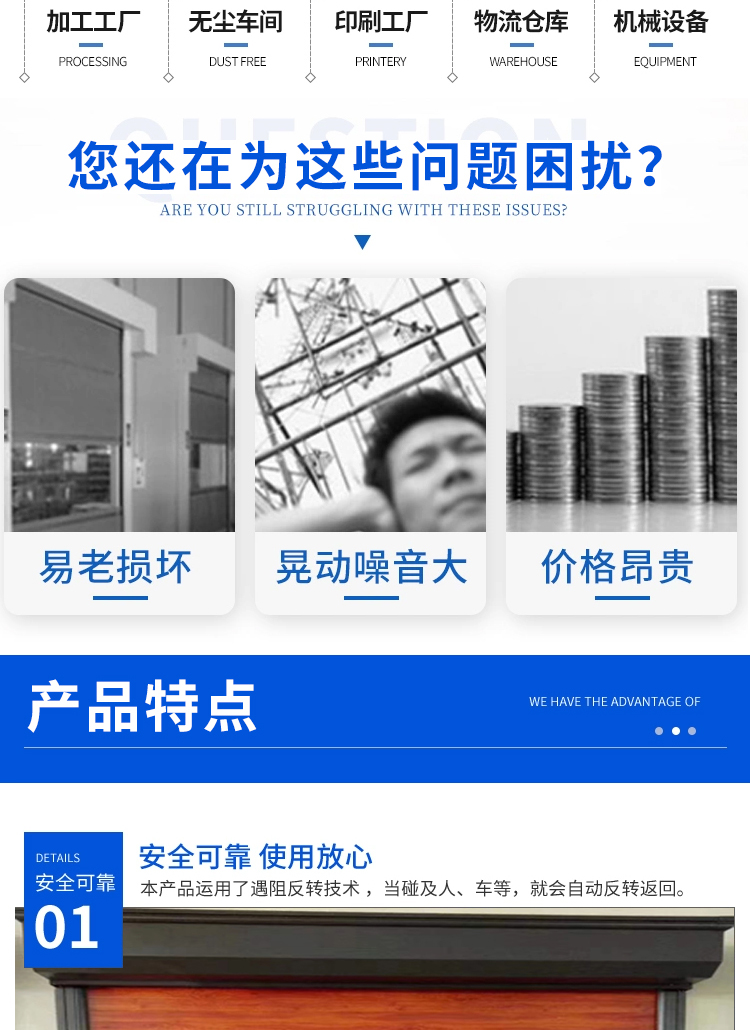 北京家用铝合金车库快速透明欧式卷闸商铺别墅防盗电动卷帘门全套(图3)